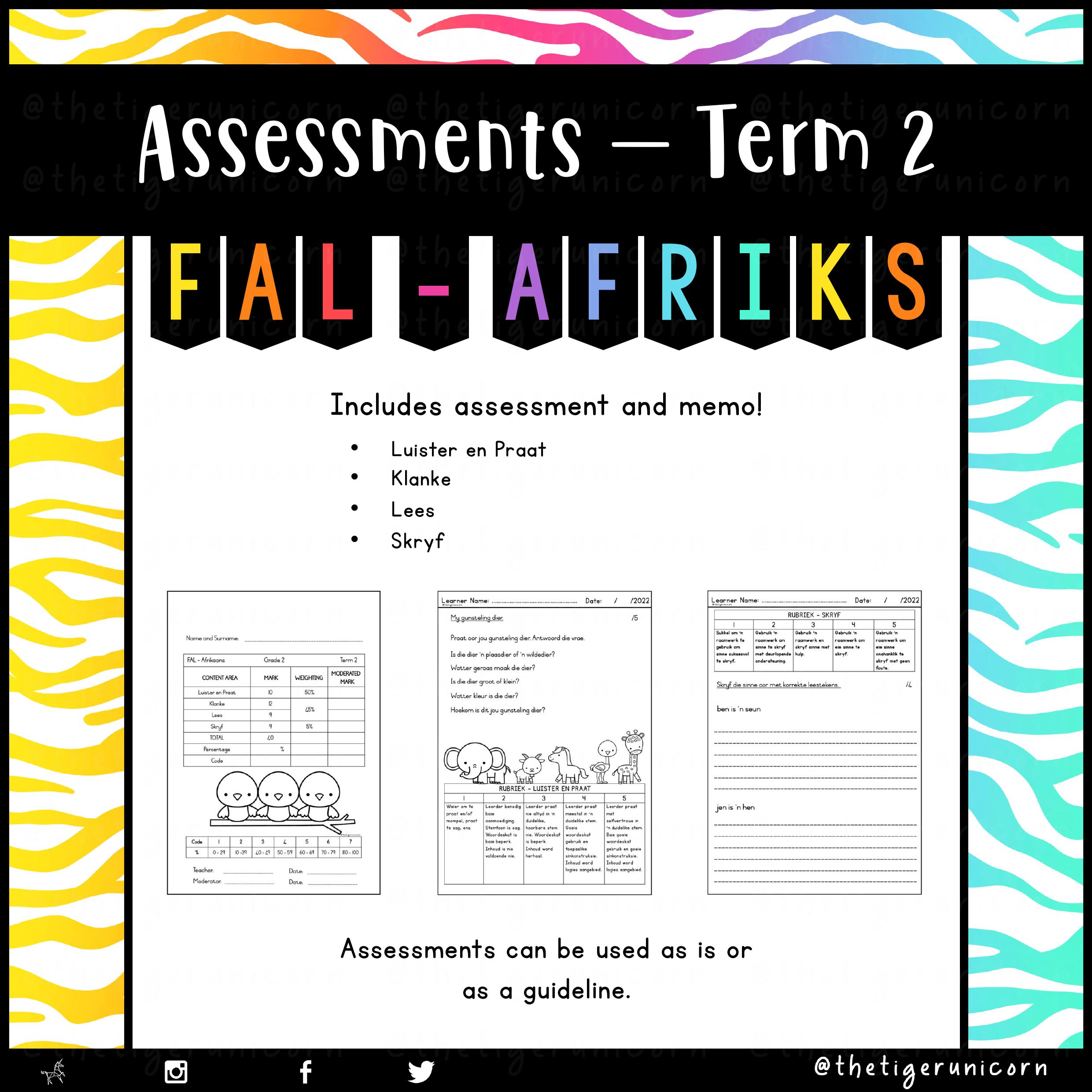 grade 2 assessment afrikaans first additional language term 2 with memo teacha