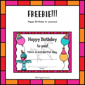 Freebie – Birthday Certificate • Teacha!