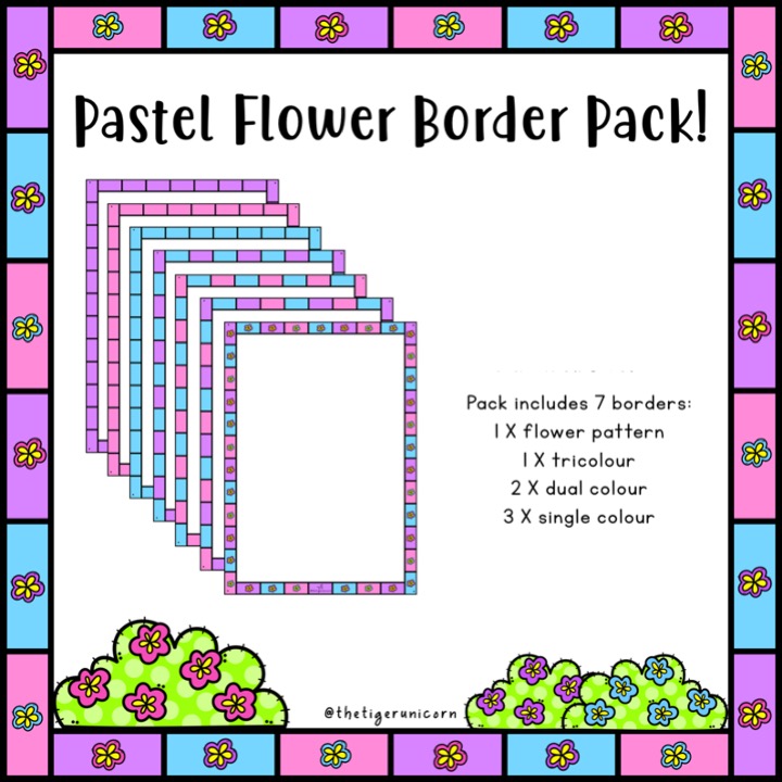 Page Borders – Poppin' Pack • Teacha!