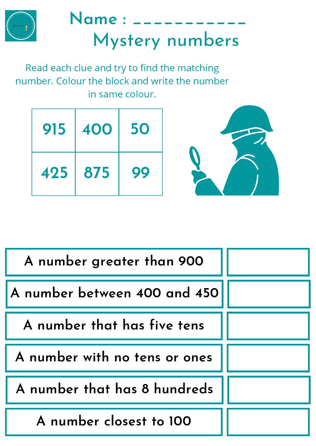 Mystery Number Worksheets For 1st Grade Thanksgiving