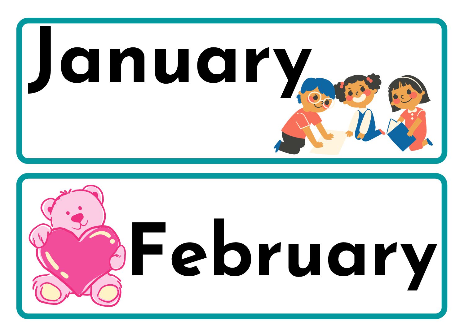 months of the year printables for kindergarten