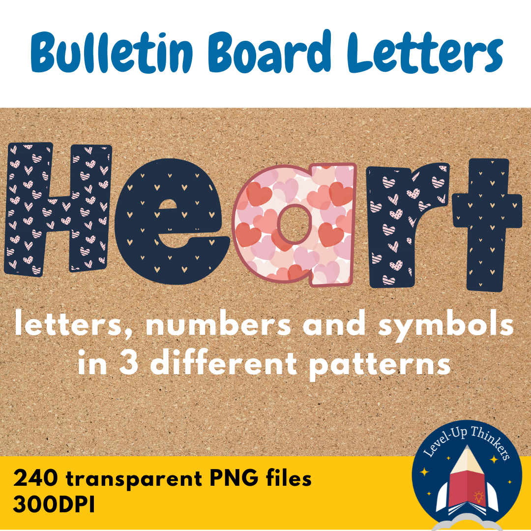 Bulletin Board Alphabet Letters, Numbers and Symbols Printable