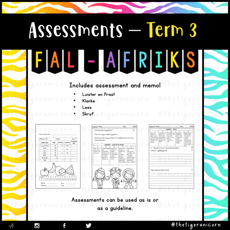 Grade 2 Assessment Afrikaans First Additional Language Term 3 with Memo Teacha 