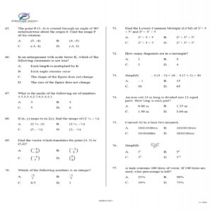 100 Multiple Choice Mathematics Questions • Teacha!