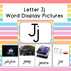 Letter Jj Word Pictures Display • Teacha!