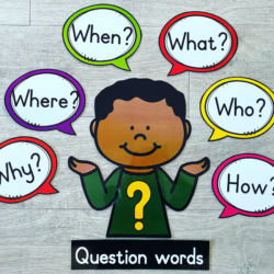 Question Words (Grade 1 Font) • Teacha!