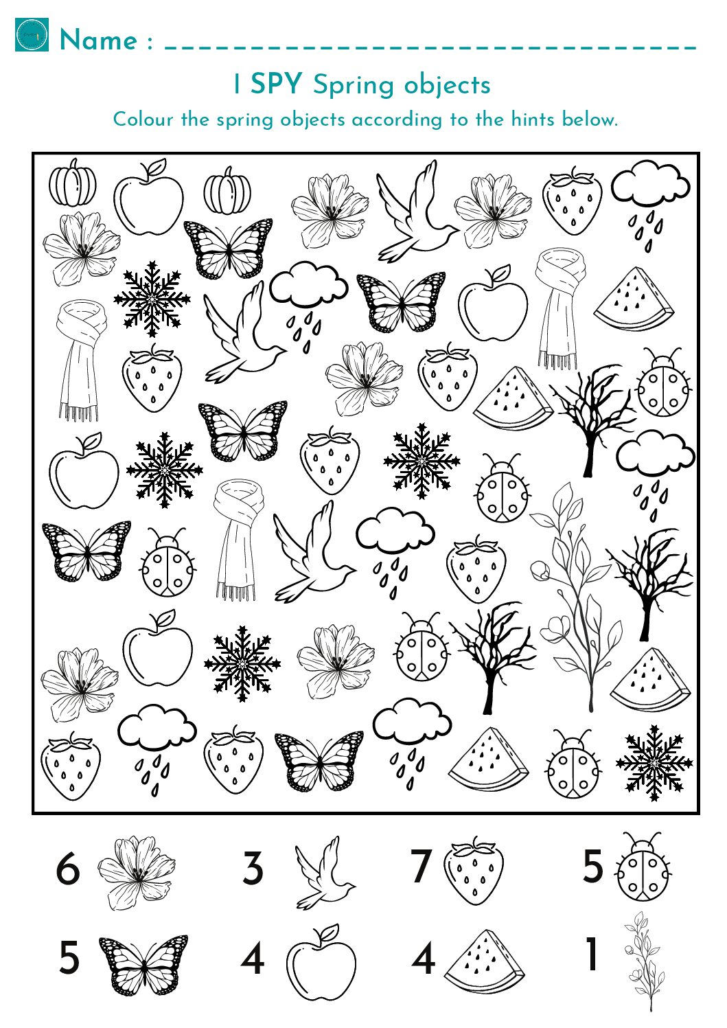 Free Printable I Spy Spring Activity For Kids 42 OFF