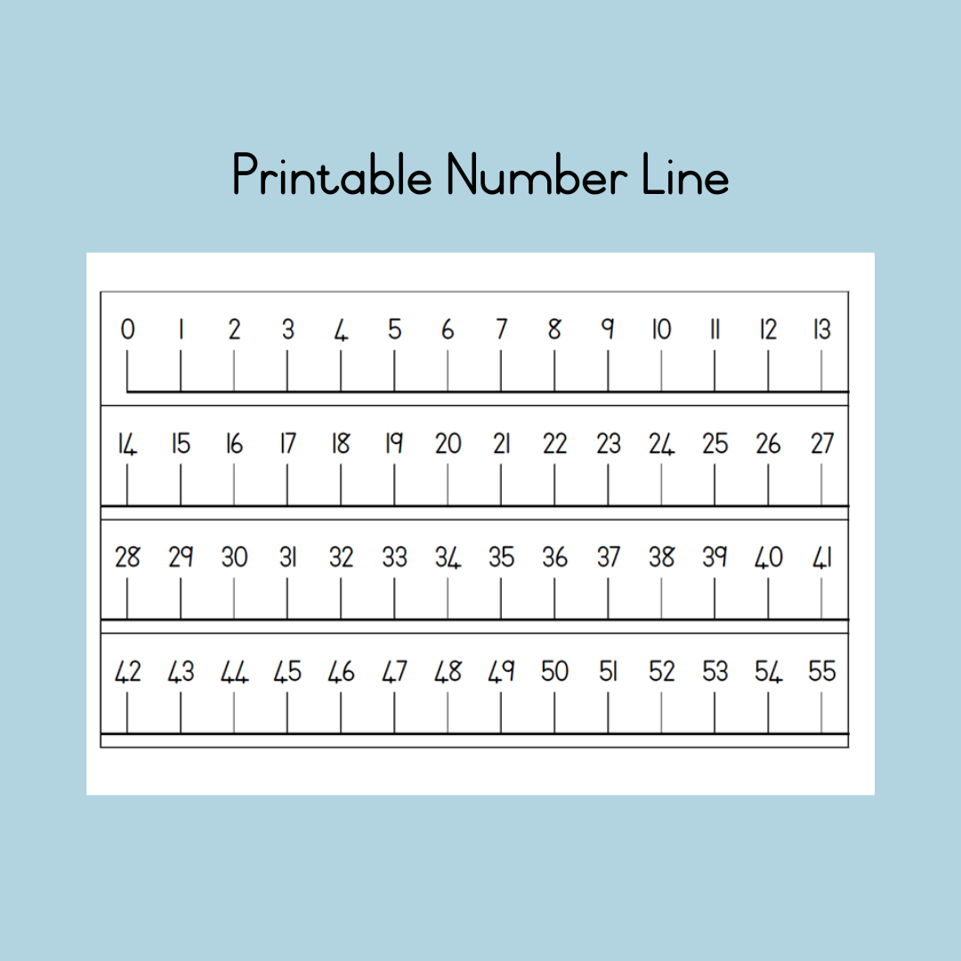 Vertical Number Line Printable