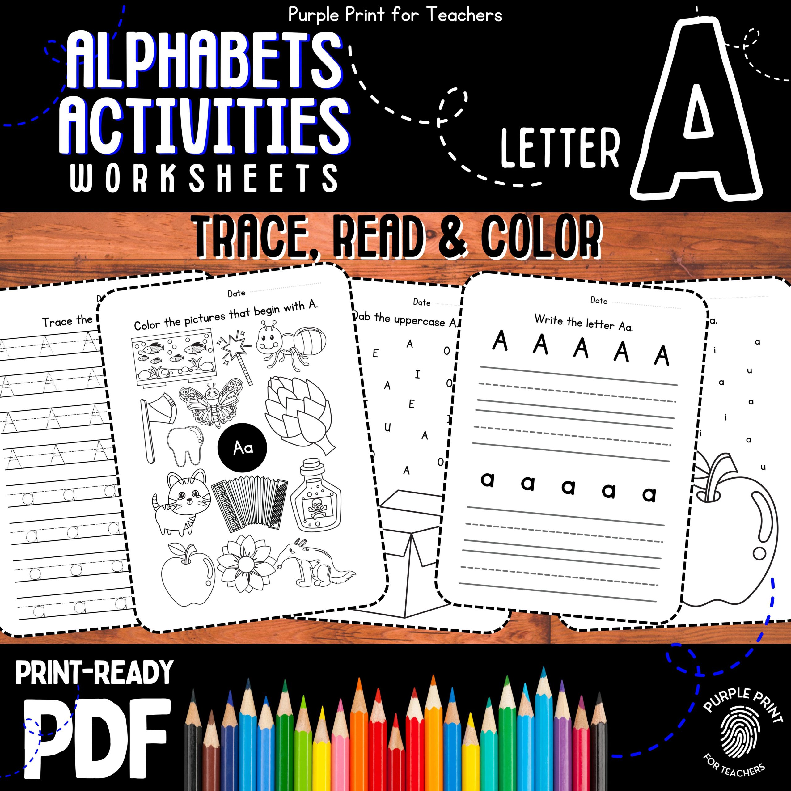 Alphabet Printable Activities, Worksheets, Coloring Pages and Games