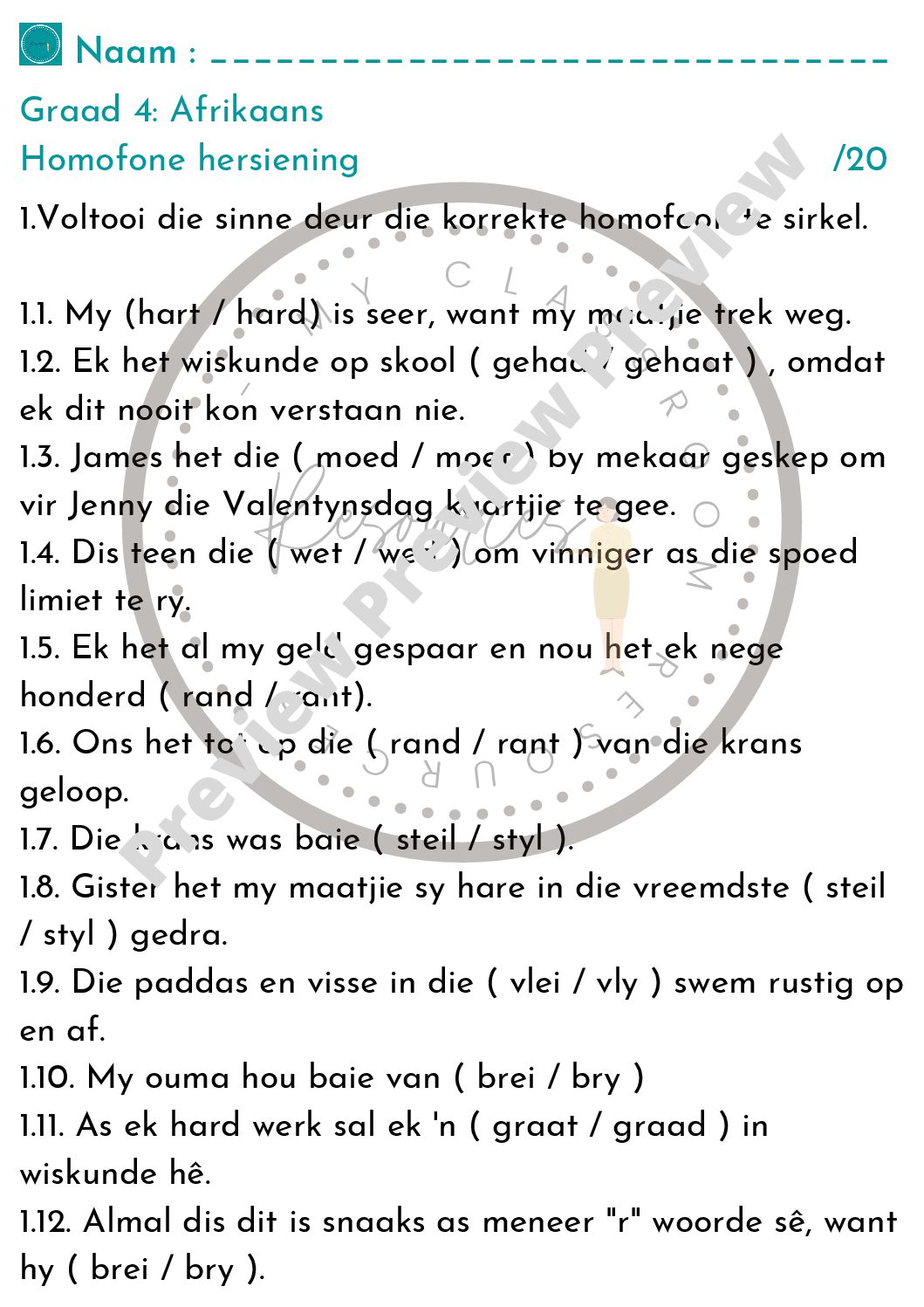 present a speech in afrikaans