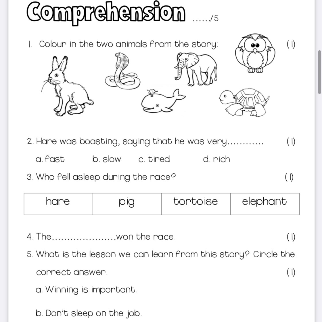 Grade 1, Term 3 Home Language Formal Assessment Task • Teacha!