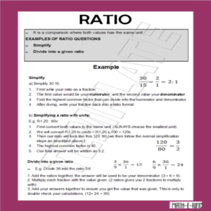 Ratio/Rate/Direct and Indirect Proportion • Teacha!