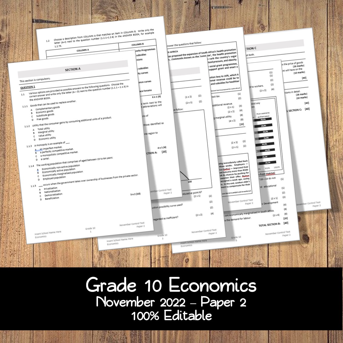 Grade 10 English Home Language Paper 3 With Rubrics • Teacha!