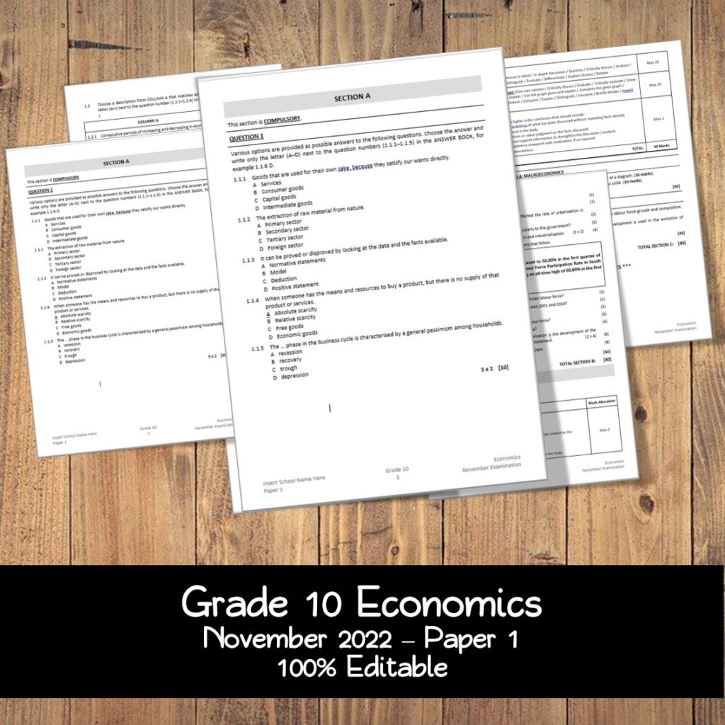 economics grade 11 paper 1 essays