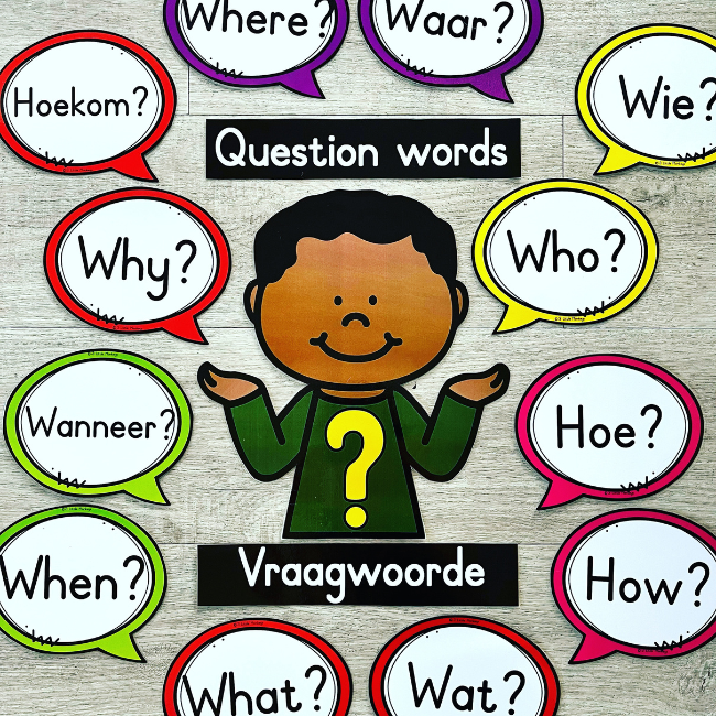 Question Words | Vraagwoorde (Grade one font) • Teacha!