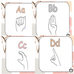 South African sign language alphabet chart – pastel colour theme • Teacha!