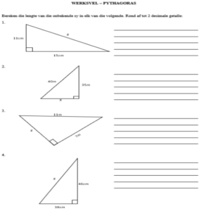 Wiskunde Graad 9 – Pythagoras • Teacha!