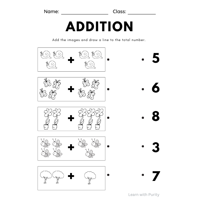 ADDITION AND SUBTRACTION PRESCHOOL LEARNING WORKSHEET • Teacha!