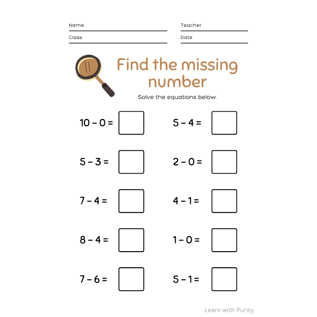 Addition And Subtraction Preschool Learning Worksheet • Teacha 6312