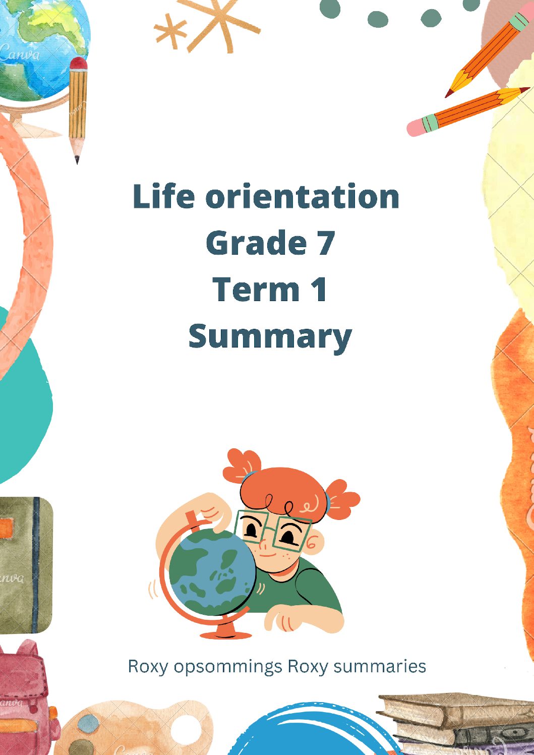 life orientation grade 9 term 1 assignment 2022