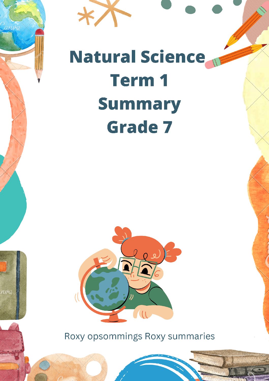 Natural Science Term 1 Grade 7 Teacha 