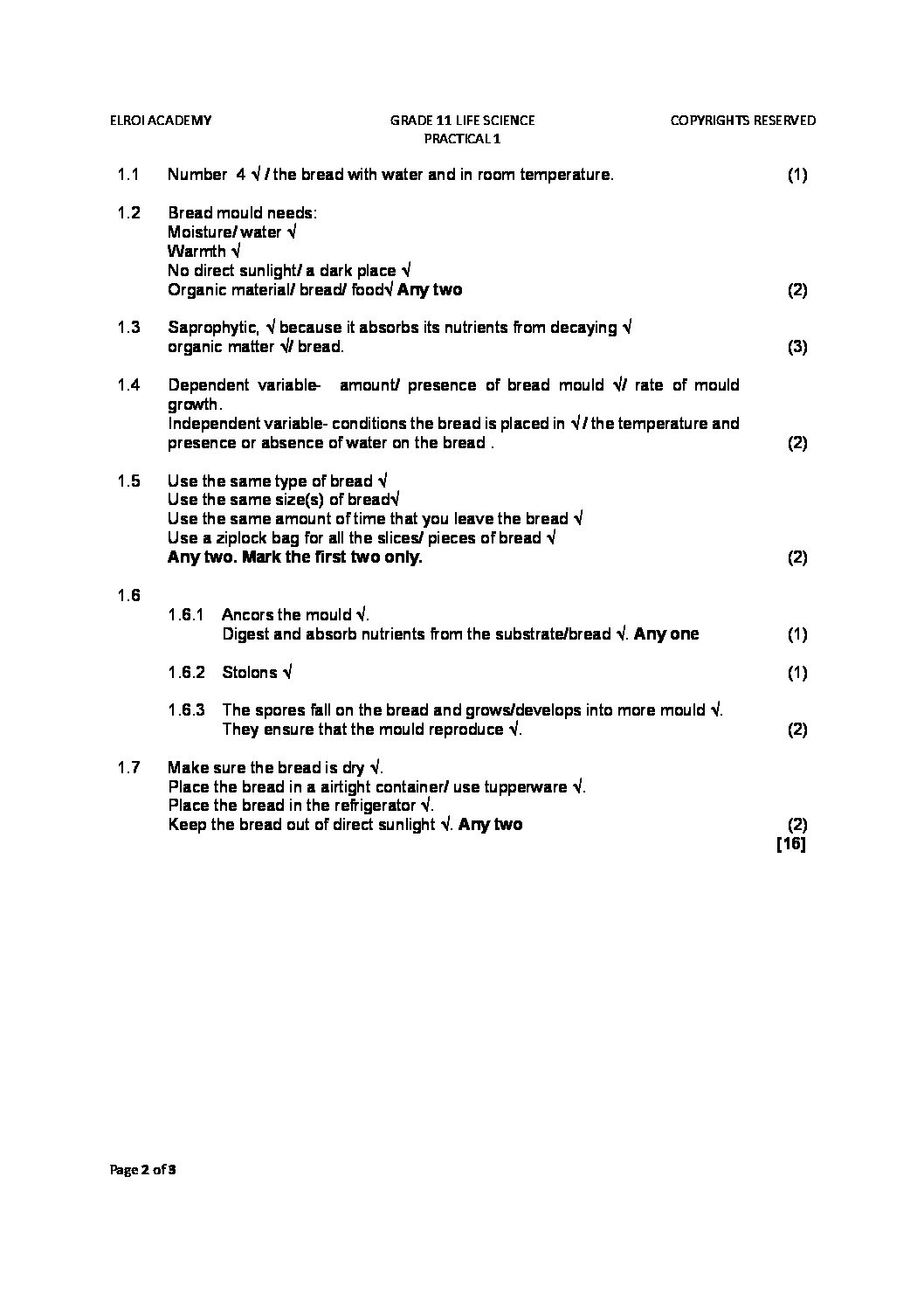 grade 11 assignment 2022 life science