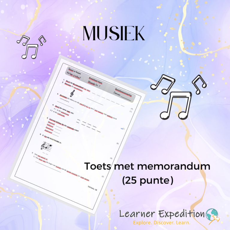 Basislynassessering Musiek Graad 7 • Teacha