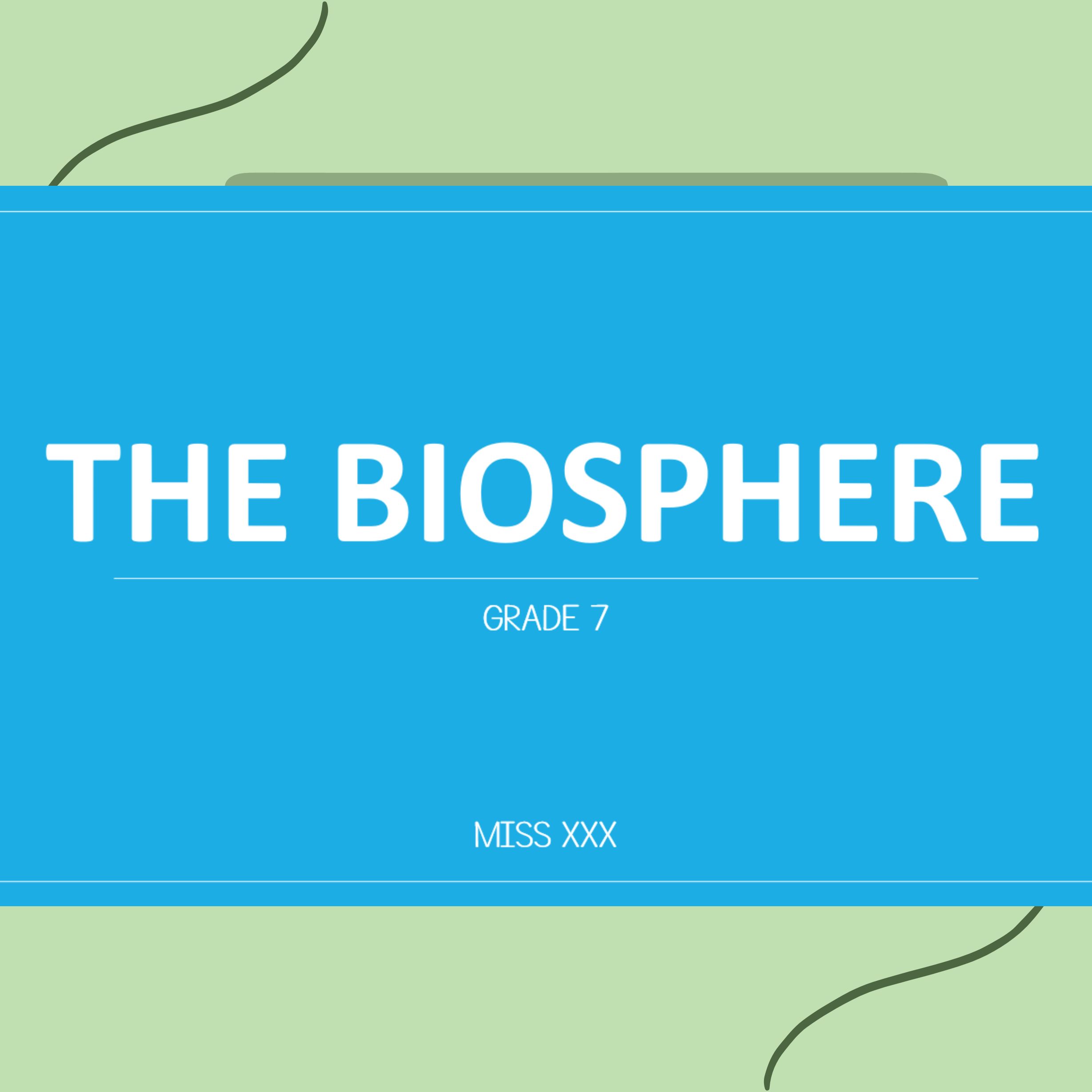 The Biosphere PowerPoint • Teacha!