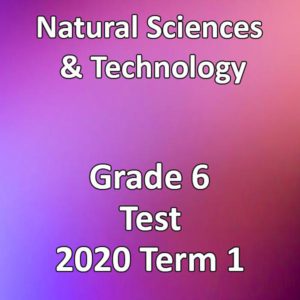 Natural Sciences & Technology Grade 6 2020 Term 1 Test • Teacha!