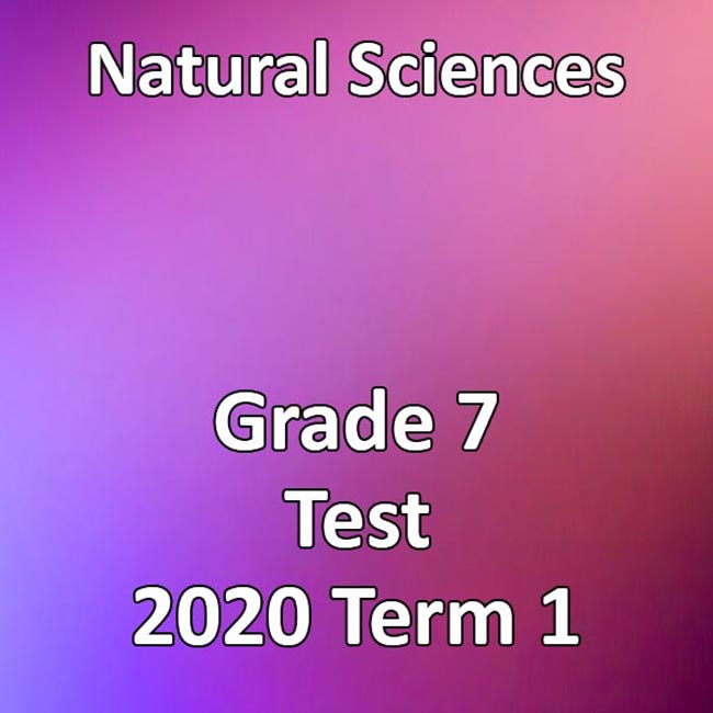 Natural Sciences Grade 7 2020 Term 1 Test • Teacha!