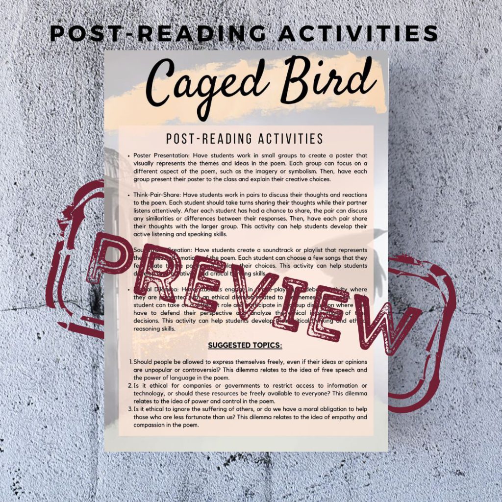 caged bird by maya angelou essay