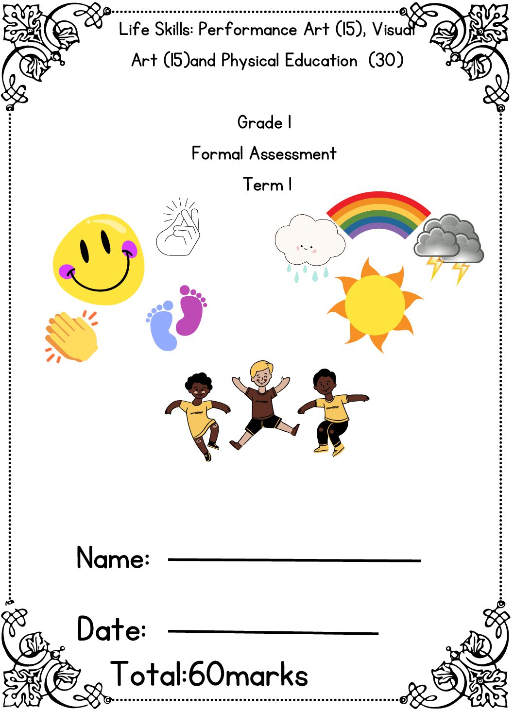 Grade 1 Term 1 Life Skills Creative Arts And PE Assessments Pdf 