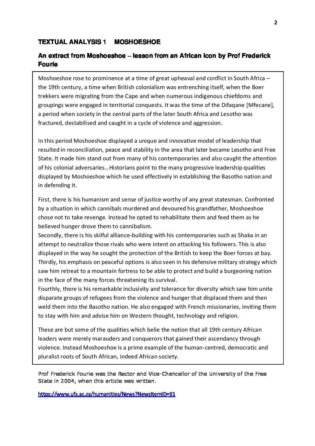 moshoeshoe essay grade 10 pdf