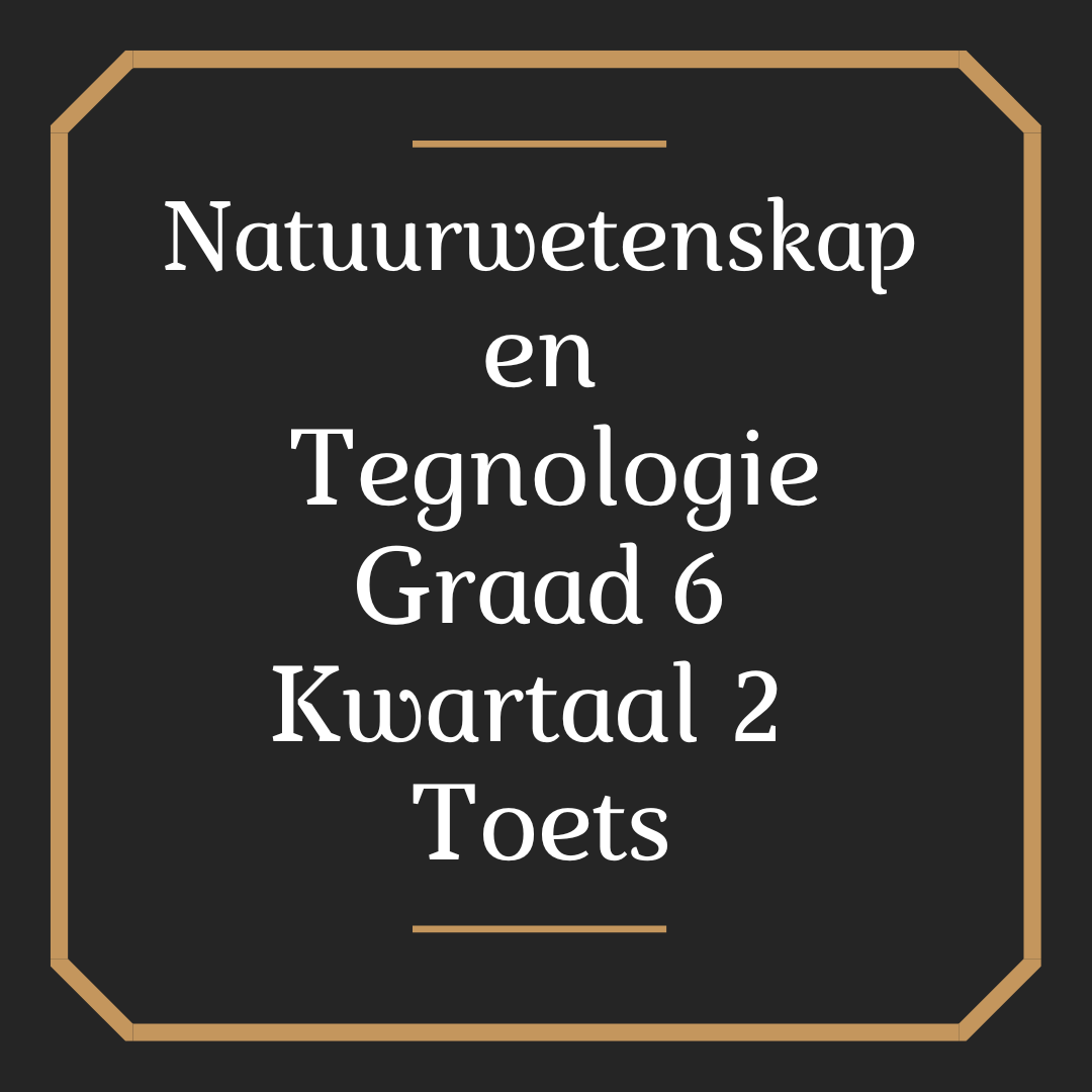 Graad 6 Wiskunde Toets Kwartaal 3 Teacha