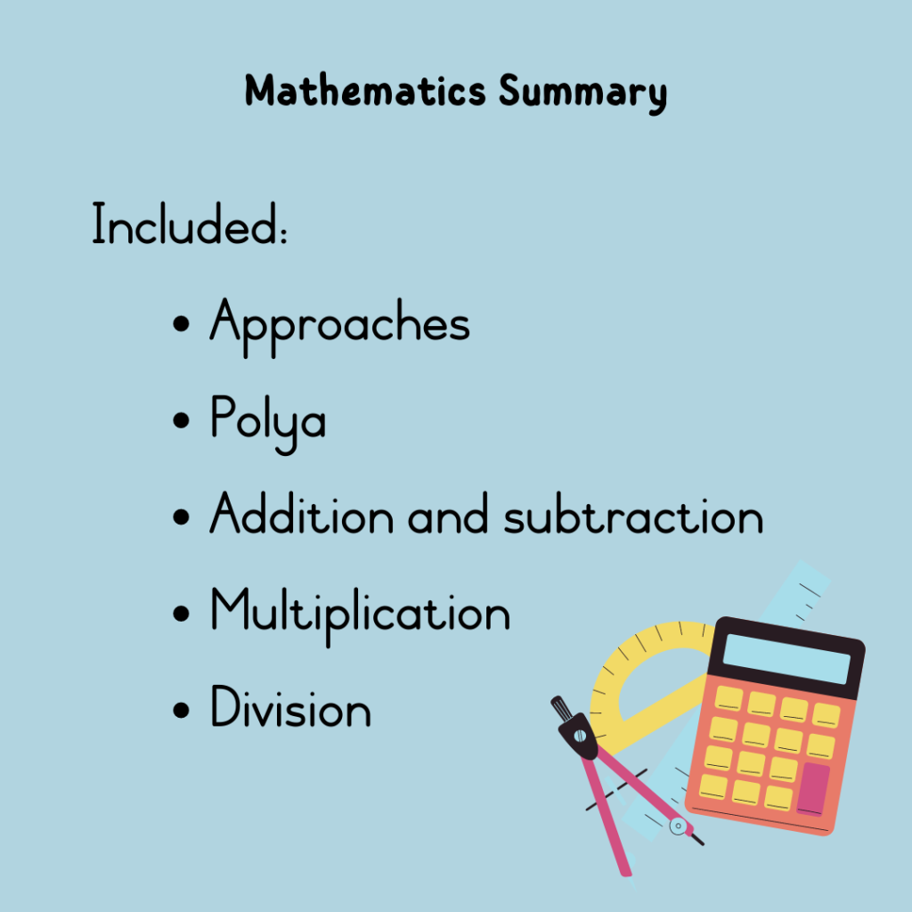 Mathematics Summary • Teacha!