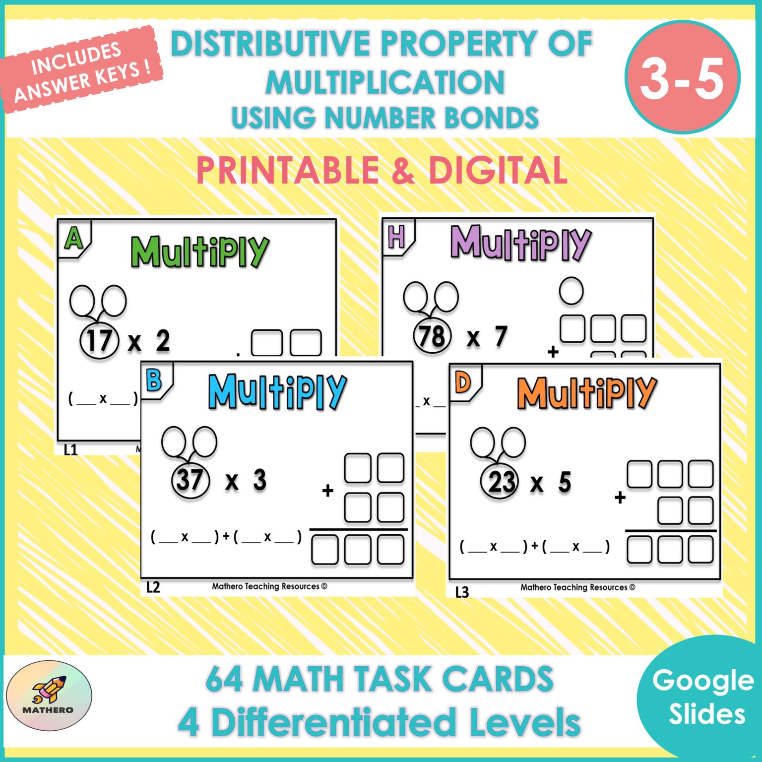 Distributive Property of Multiplication Using Number Bonds ...