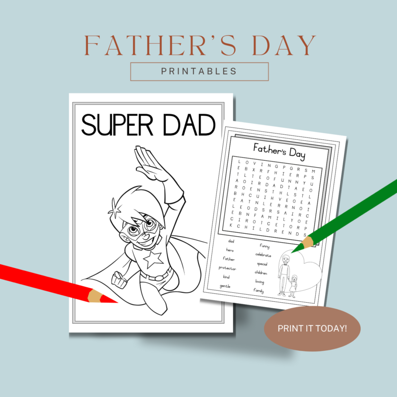 Father’s Day worksheets • Teacha!