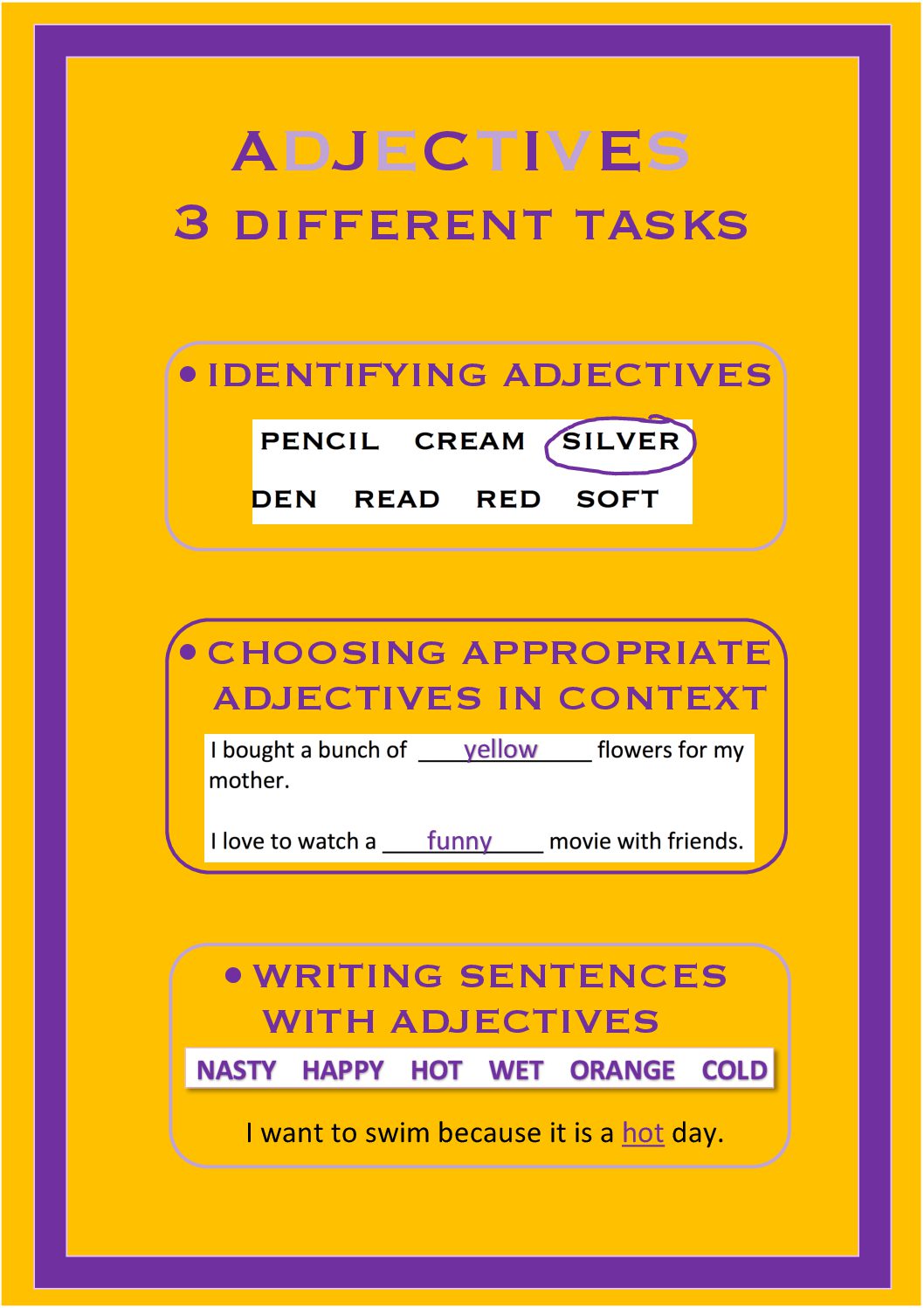 Adjectives online exercise for Grade 6 | Live Worksheets