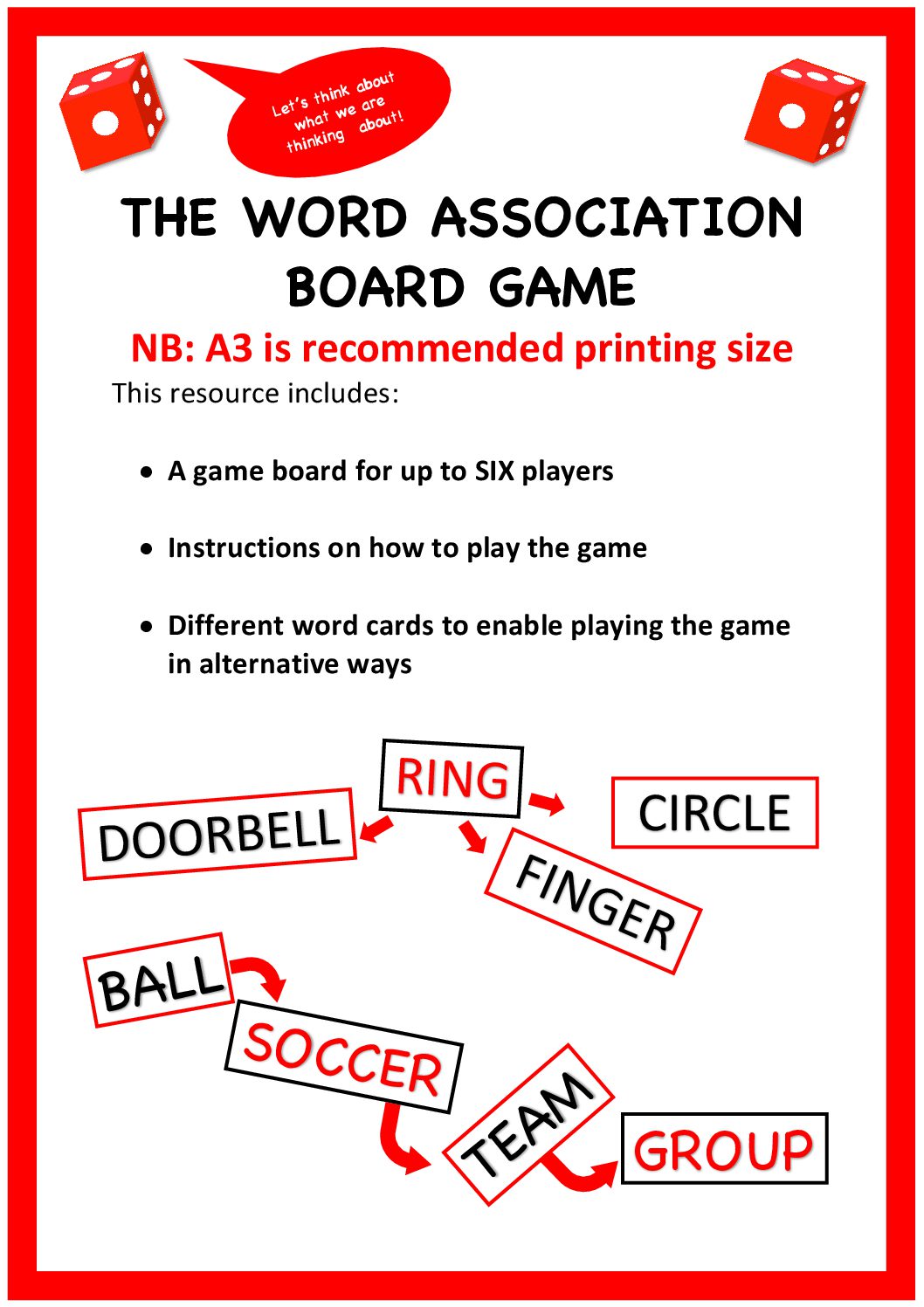 The Word Association Board Game Teacha