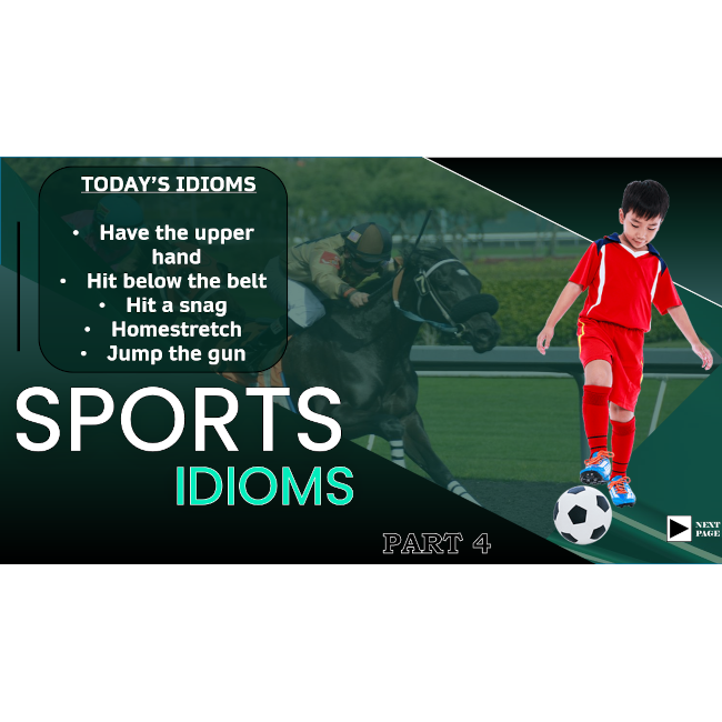 Sports Idioms 10 Part Series • Teacha!