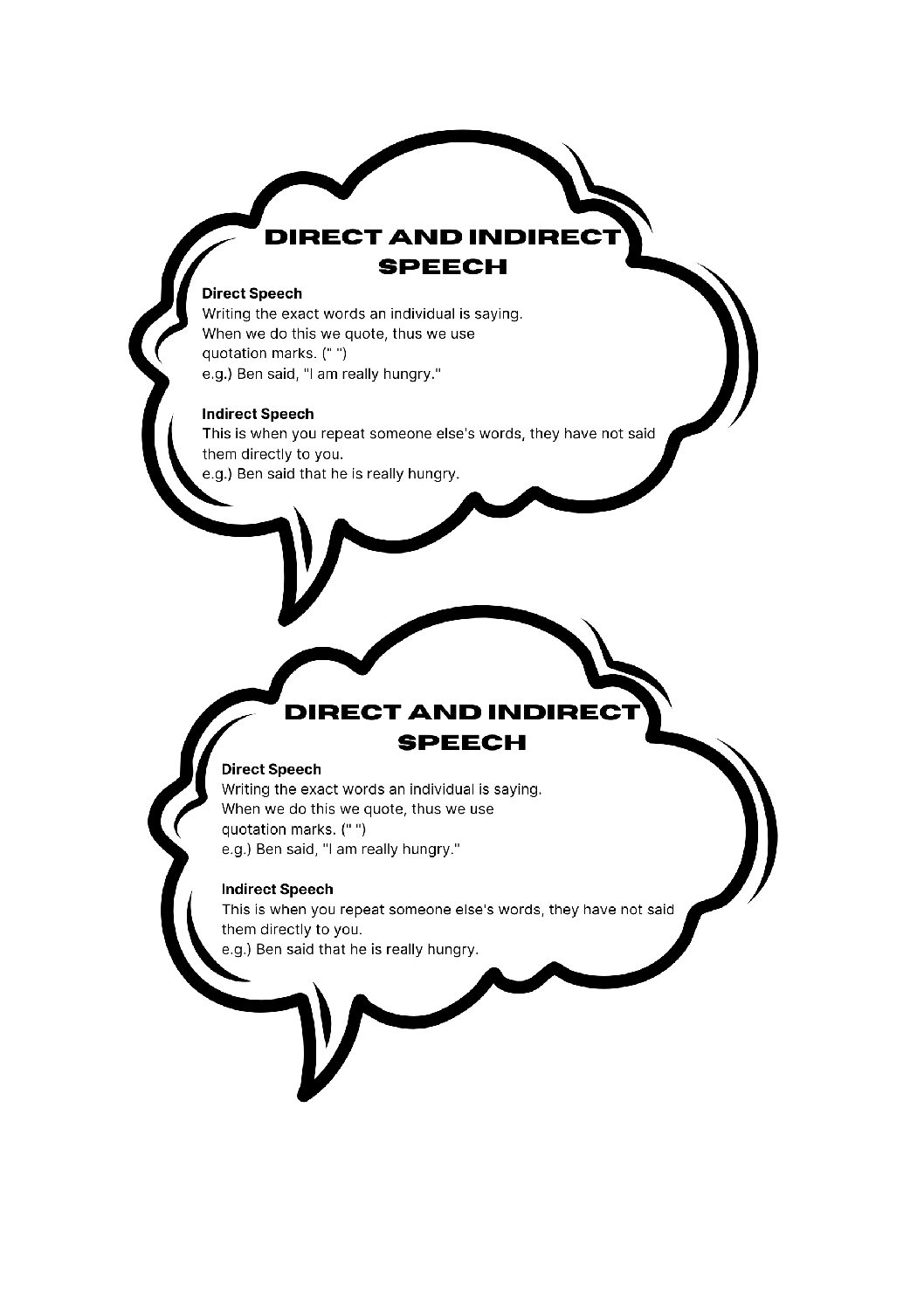 Language Structures-Direct and Indirect Speech • Teacha!