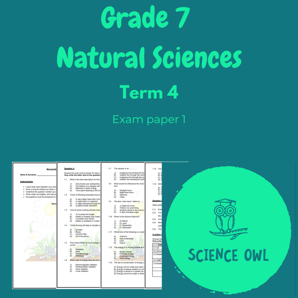 natural science grade 7 term 4 test papers pdf download