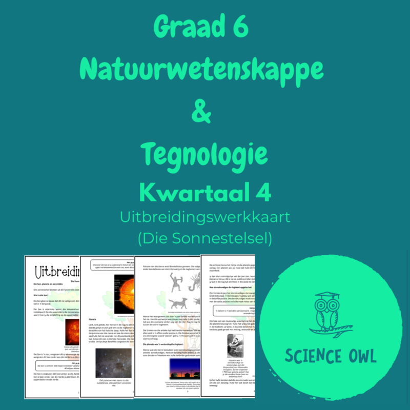 Natuurwetenskappe En Tegnologie Graad 6 Kwartaal 4 Uitbreidingswerkkaart • Teacha 