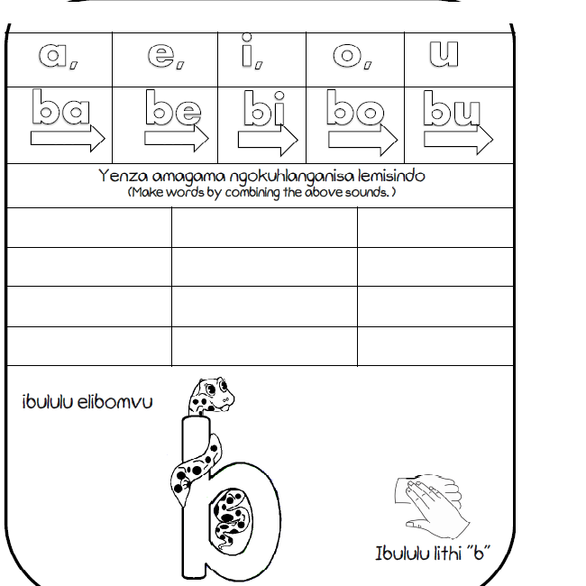 EzweniLonkamisa IsiZulu Phonics – B Sound Words Activity • Teacha!