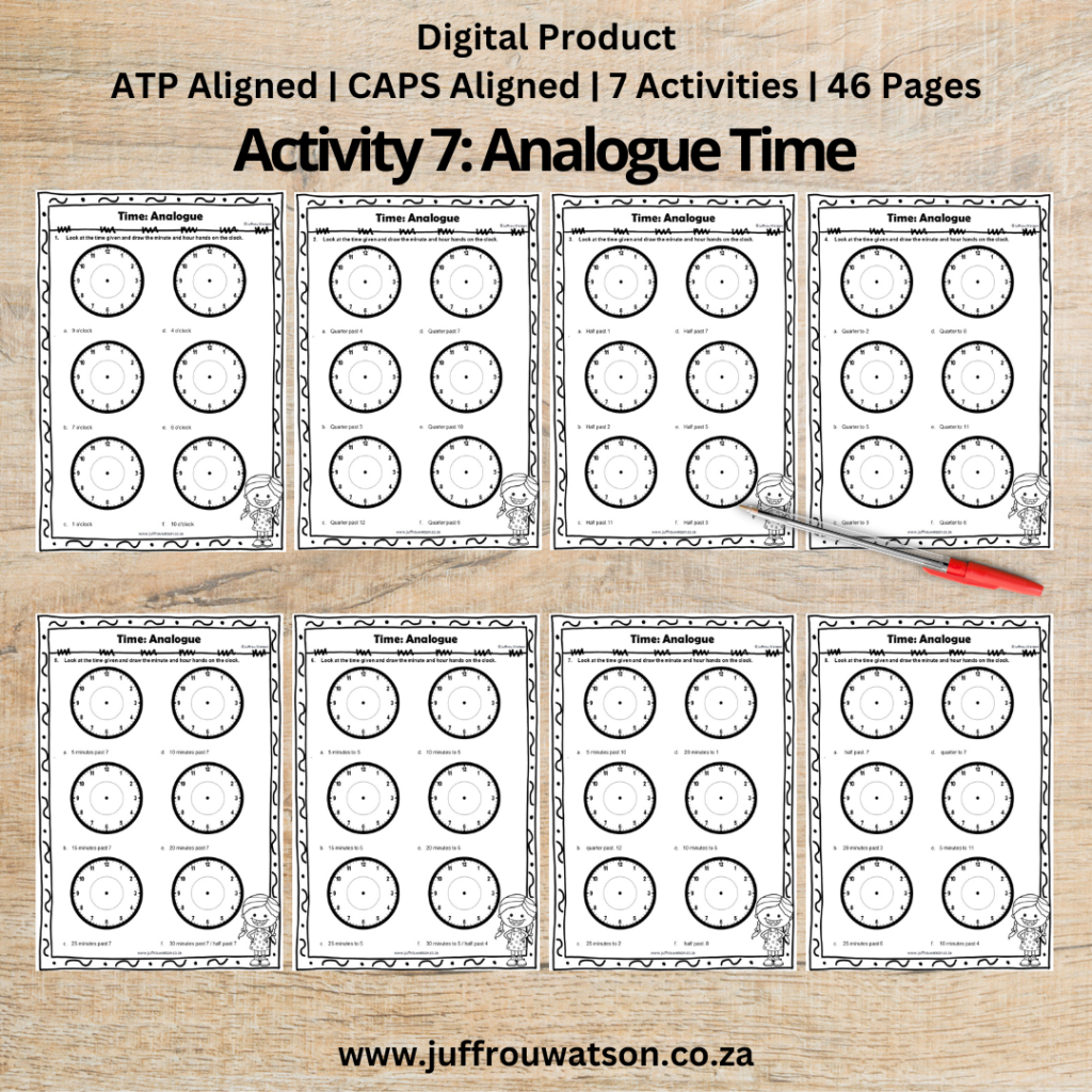 Grade 4 Math Mathematics Time CAPS ATP • Teacha!