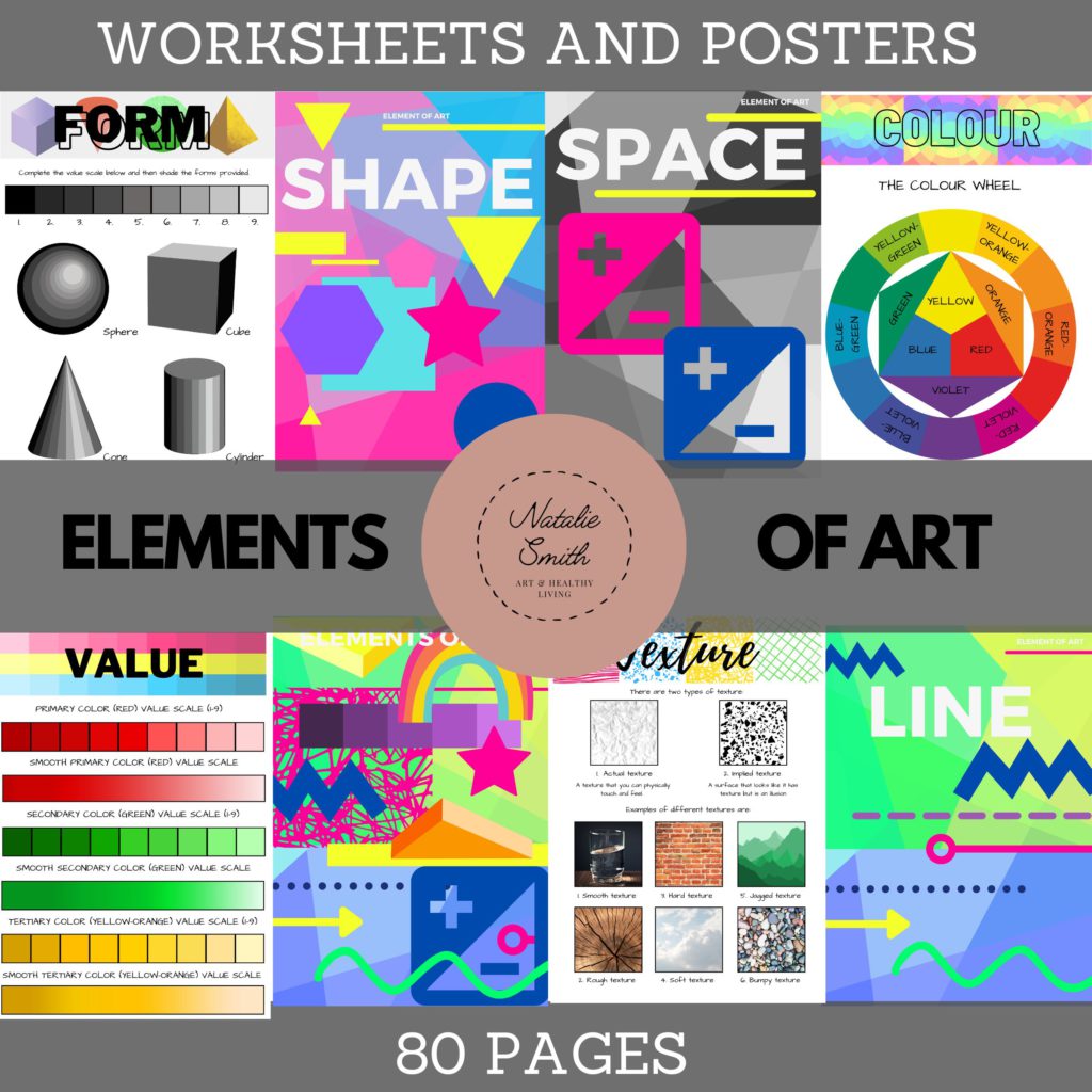 Elements Of Art Line Worksheets • Teacha