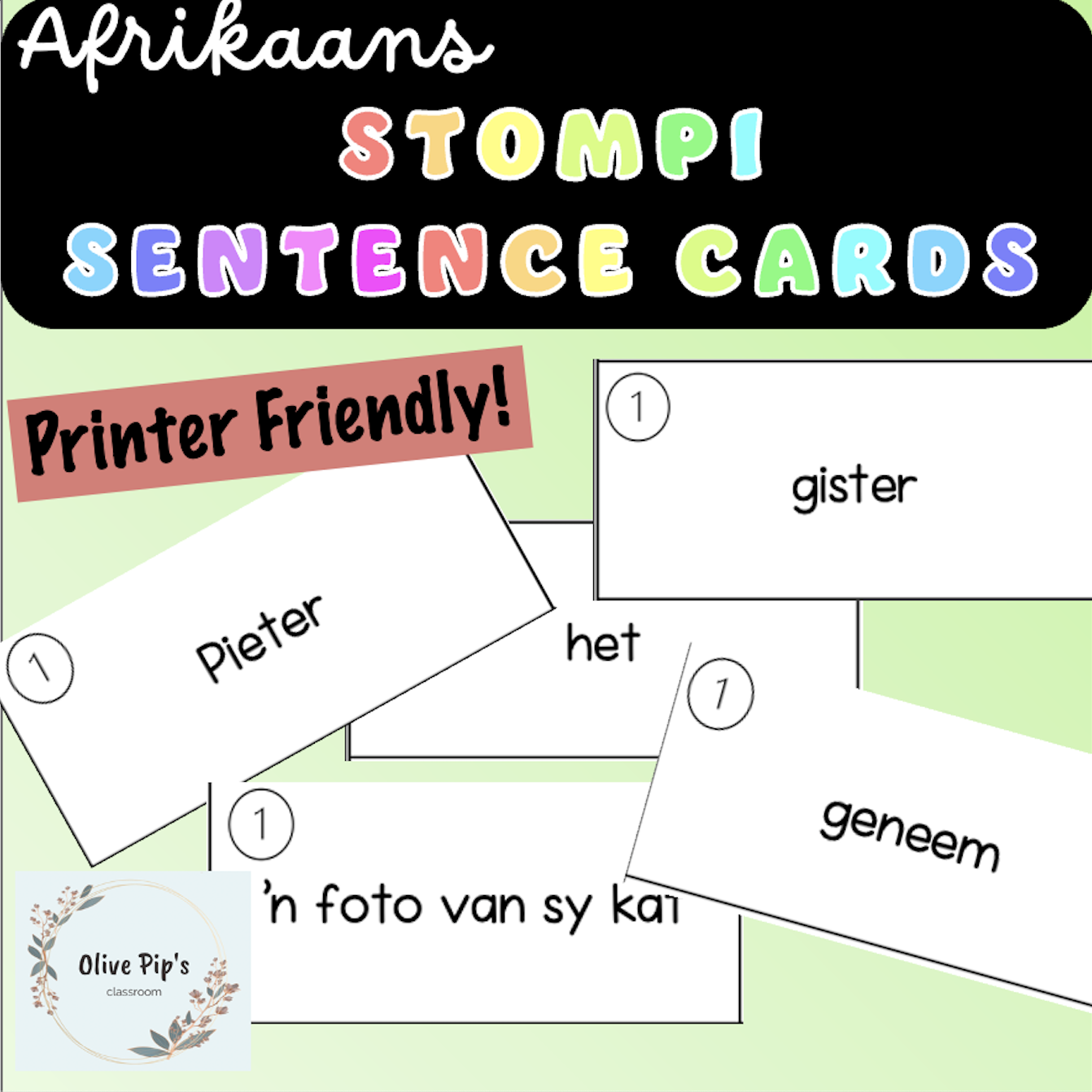 afrikaans sentences for grade 8