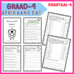 Graad 4 – Afrikaans EAT – Kwartaal 4 werkboekie • Teacha!