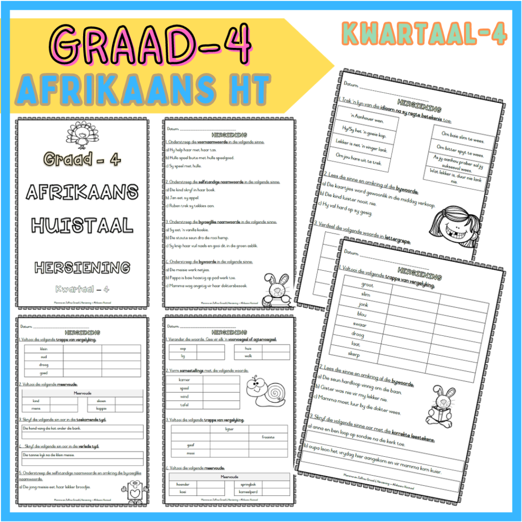 Graad Afrikaans Ht Kwartaal Werkboekie Teacha