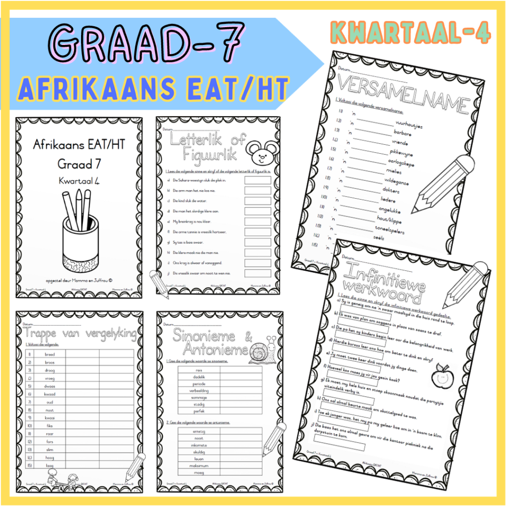 Graad Afrikaans Eat Ht Kwartaal Werkboekie Teacha